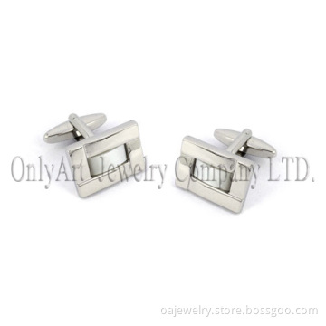 with Shell Insaid Hot Sales Brass or Silver 9.25 Cuff Links